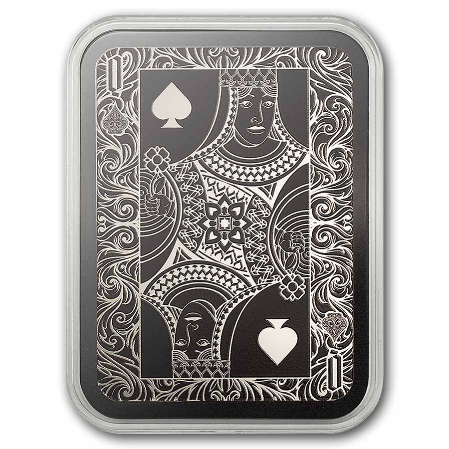 2026 PAMP 1 oz Silver Queen of Spades Shaped Coin