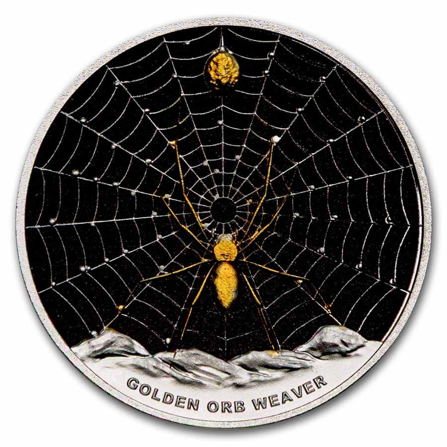 2026 Pitcairn Islands 1 oz Silver Golden Orb Weaver (Box & COA)