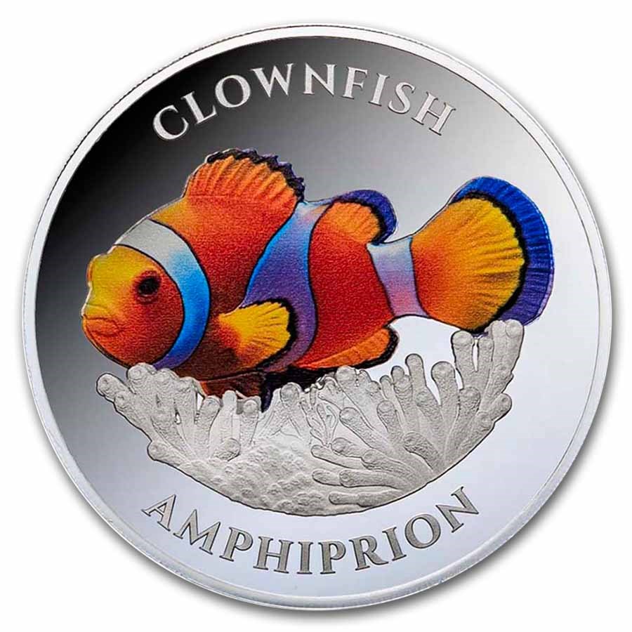 2026 Pitcairn Islands 1 oz Silver Proof Marine Life: Clownfish