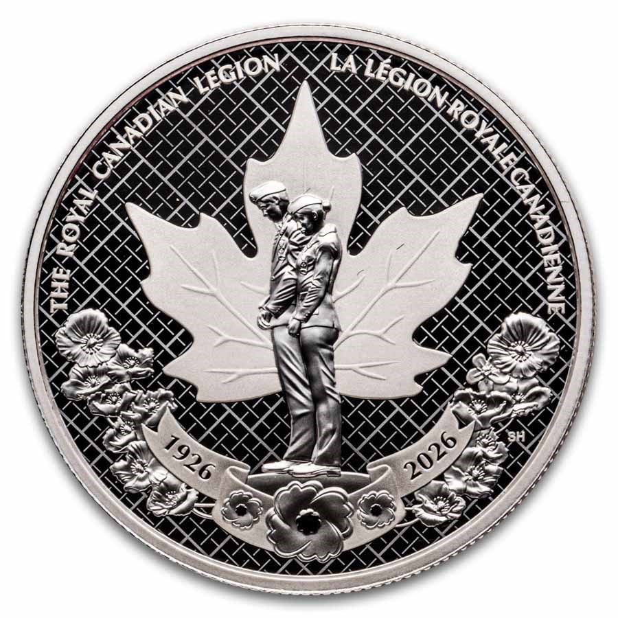 2026 RCM Ag Pf Dollar 100th Anniv. of The Royal Canadian Legion