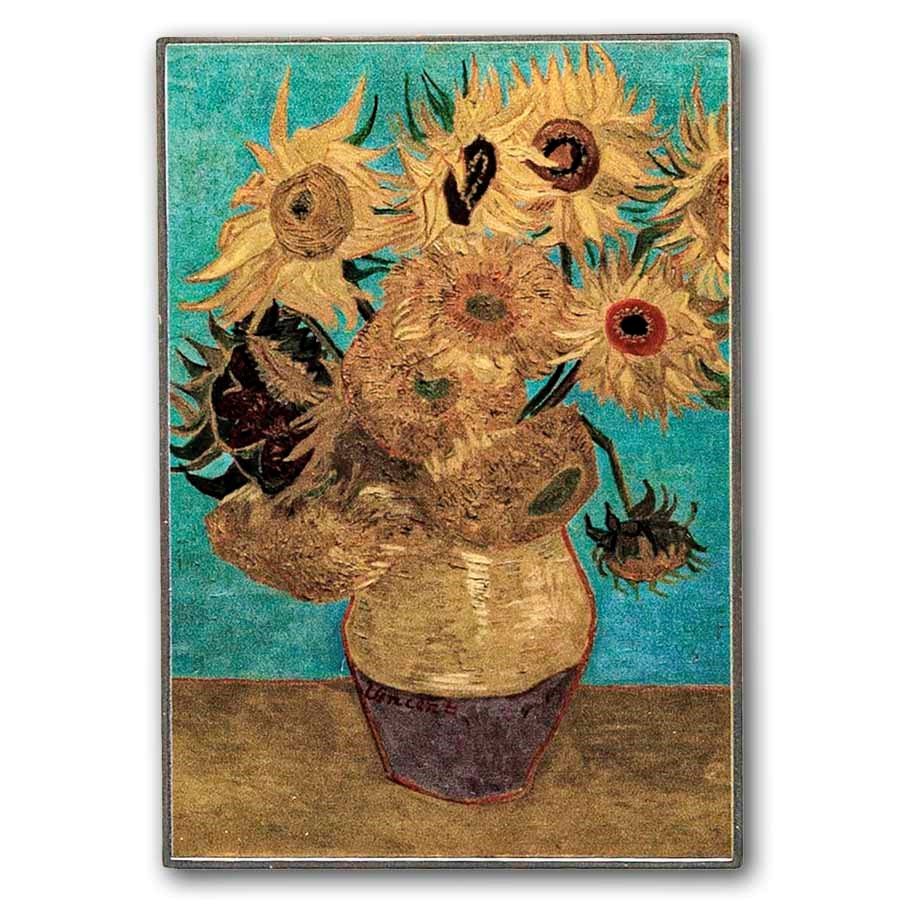2026 Rep. of Cameroon 1 oz Silver Art Gallery: Sunflowers