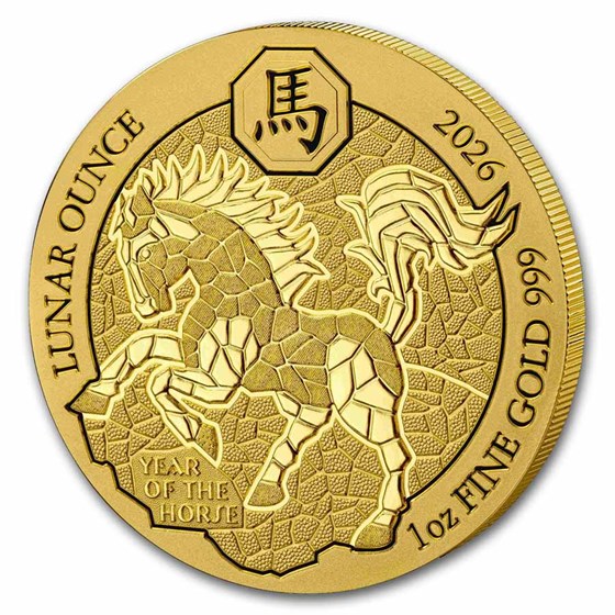 2026 Rwanda 1 oz Gold Lunar Year of the Horse BU 2026 Rwanda 1 oz Gold Lunar Year of the Horse BU