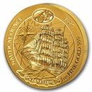 2026 Rwanda 1 oz Gold Nautical Ounce 100 Yrs Kruzenshtern BU