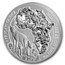 2026 Rwanda 1 oz Silver African Ounce Spotted Hyena BU