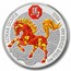 2026 Rwanda 1 oz Silver Lunar Year of the Horse Colorized Proof