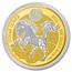 2026 Rwanda 1 oz Silver Lunar Year of the Horse Gilded Proof