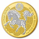2026 Rwanda 1 oz Silver Lunar Year of the Horse Gilded Proof