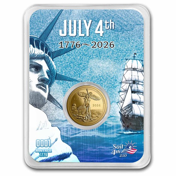 2026 Sail4th 250 1/10 oz Gold Round (in TEP)