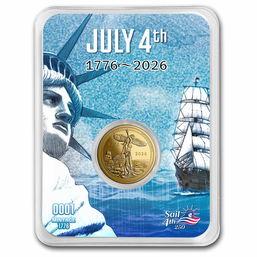 2026 Sail4th 250 1/10 oz Gold Round (in TEP)