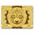 2026 Samoa 1/200 oz Gold Spirit Animals Collection: Bear
