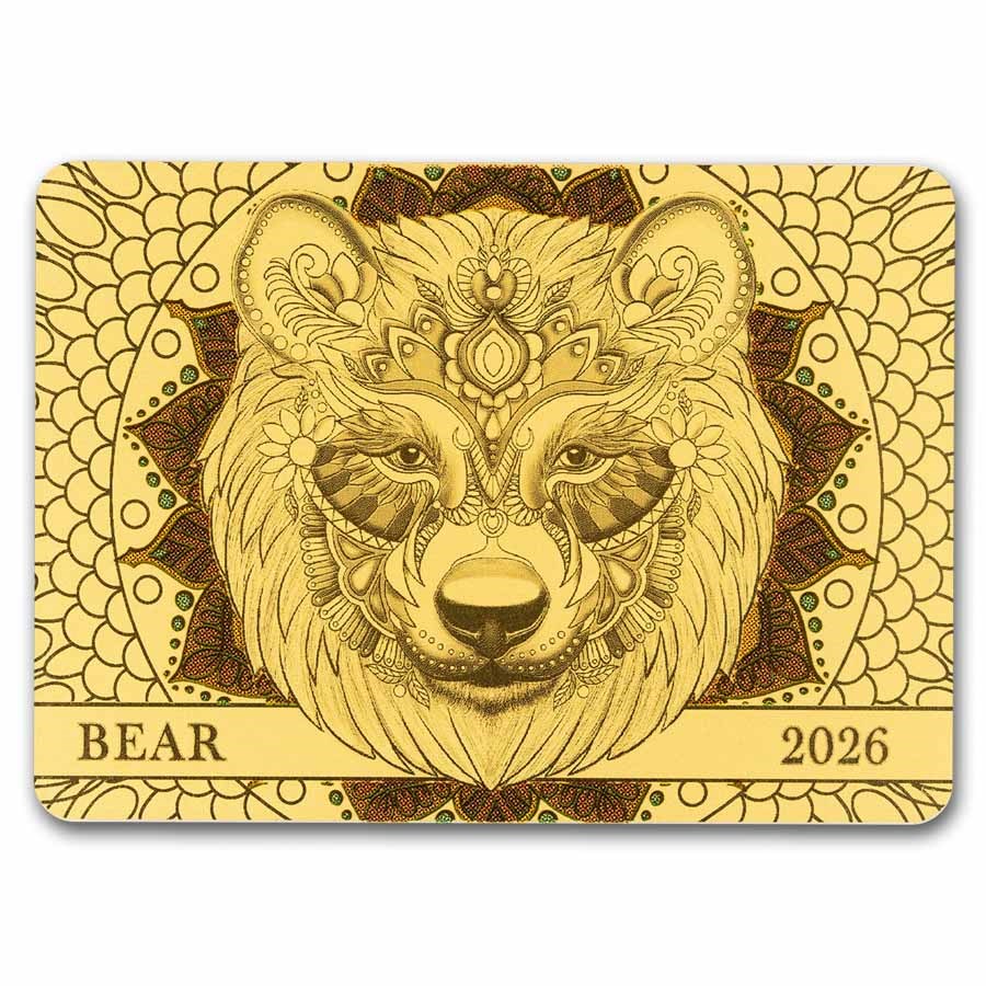 2026 Samoa 1/200 oz Gold Spirit Animals Collection: Bear