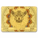 2026 Samoa 1/200 oz Gold Spirit Animals Collection: Lion