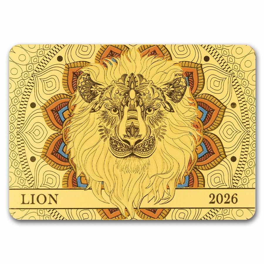 2026 Samoa 1/200 oz Gold Spirit Animals Collection: Lion
