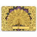 2026 Samoa 1/200 oz Gold Spirit Animals Collection: Peacock
