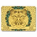 2026 Samoa 1/200 oz Gold Spirit Animals Collection: Tiger