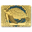 2026 Samoa 1/200 oz Gold Spirit Animals Collection: Turtle
