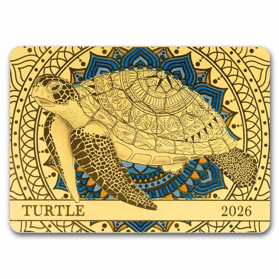2026 Samoa 1/200 oz Gold Spirit Animals Collection: Turtle