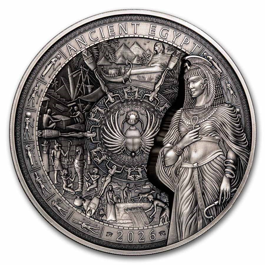 2026 Samoa 1 kilo Silver Ancient Egypt 8-Layer Coin (w/Box & COA)