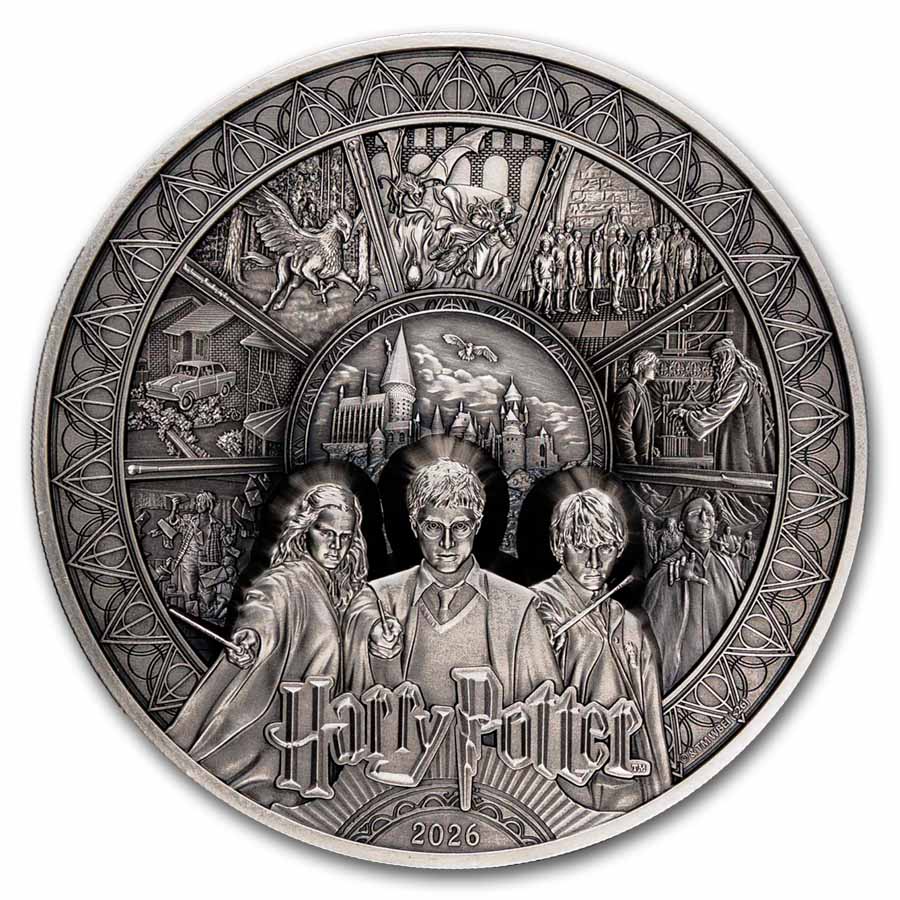 Buy 2026 Samoa 1 kilo Silver Harry Potter Golden Trio 8-Layer | APMEX