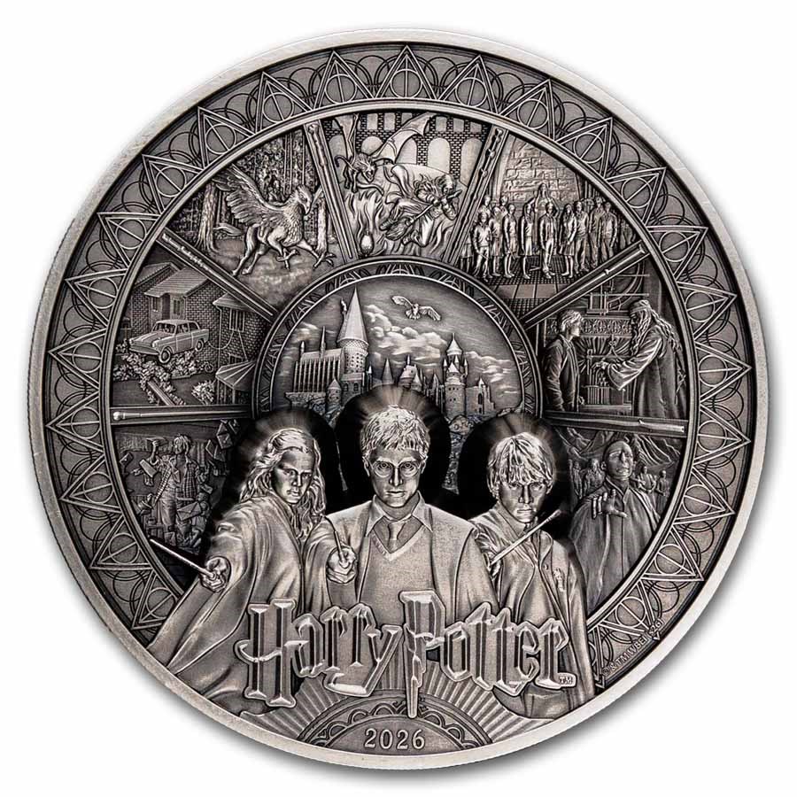 2026 Samoa 1 kilo Silver Harry Potter The Golden Trio 8-Layer
