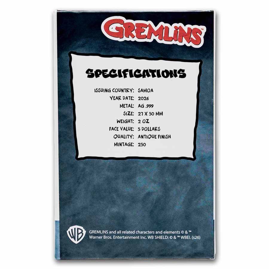 ジーコ VHS Buy 2026 Samoa 2 oz Silver Gremlins VHS Tape | APMEX