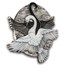 2026 Samoa 500 grams Silver Black & White Swan Special Shape Coin