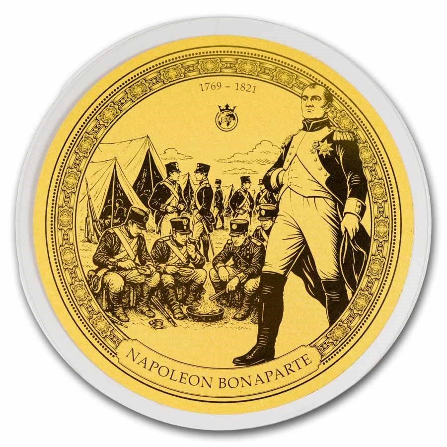 2026 Solomon Isl. 1/100 oz Gold Napoleon Bonaparte (Blister Pack)