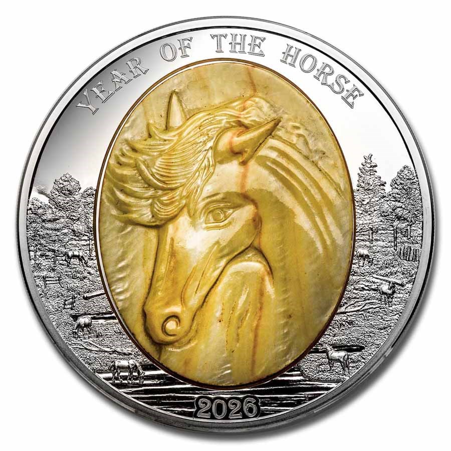 2026 Solomon Isl. 5 oz Silver Mother of Pearl Year of the Horse