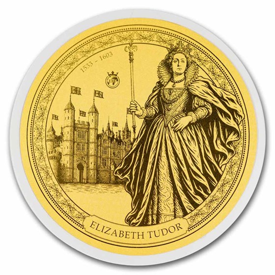 2026 Solomon Islands 1/100 oz Gold Elizabeth Tudor (Blister Pack)