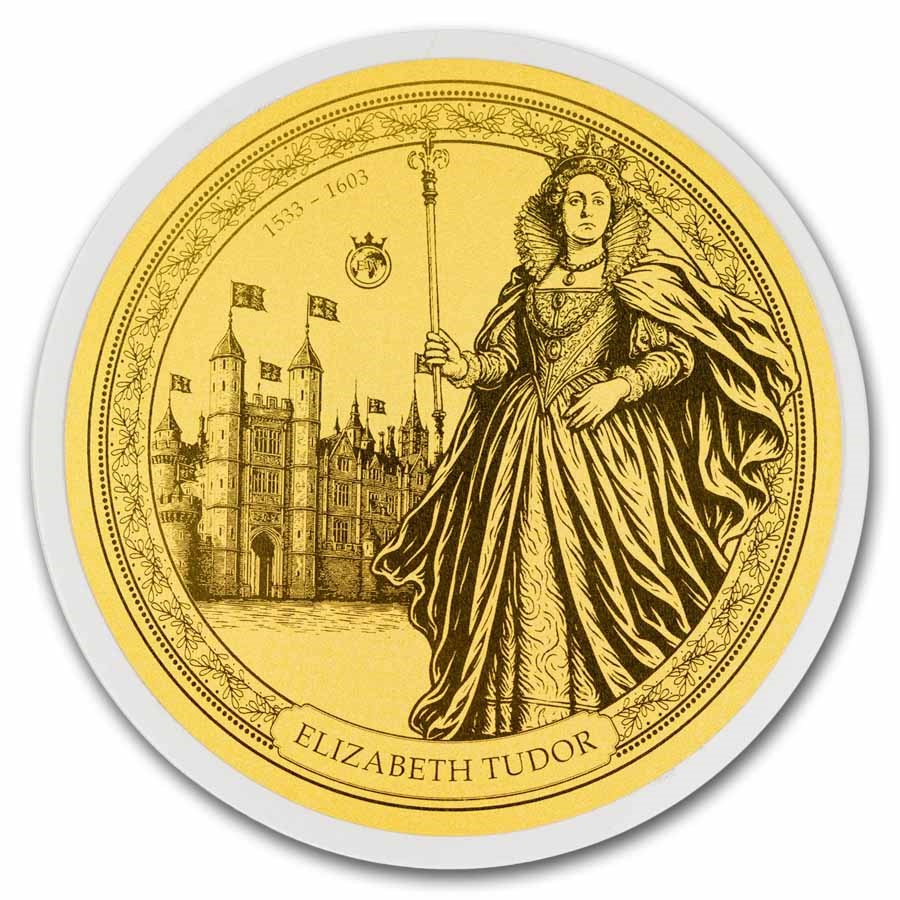 2026 Solomon Islands 1/100 oz Gold Elizabeth Tudor (Blister Pack)