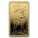 2026 Solomon Islands 1/100 oz Gold: Springbok (Blister Pack)