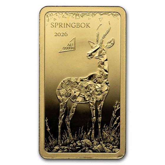 2026 Solomon Islands 1/100 oz Gold: Springbok (Coin Only)