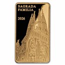 2026 Solomon Islands 1/200 oz Gold Sagrada Familia Coin Bar