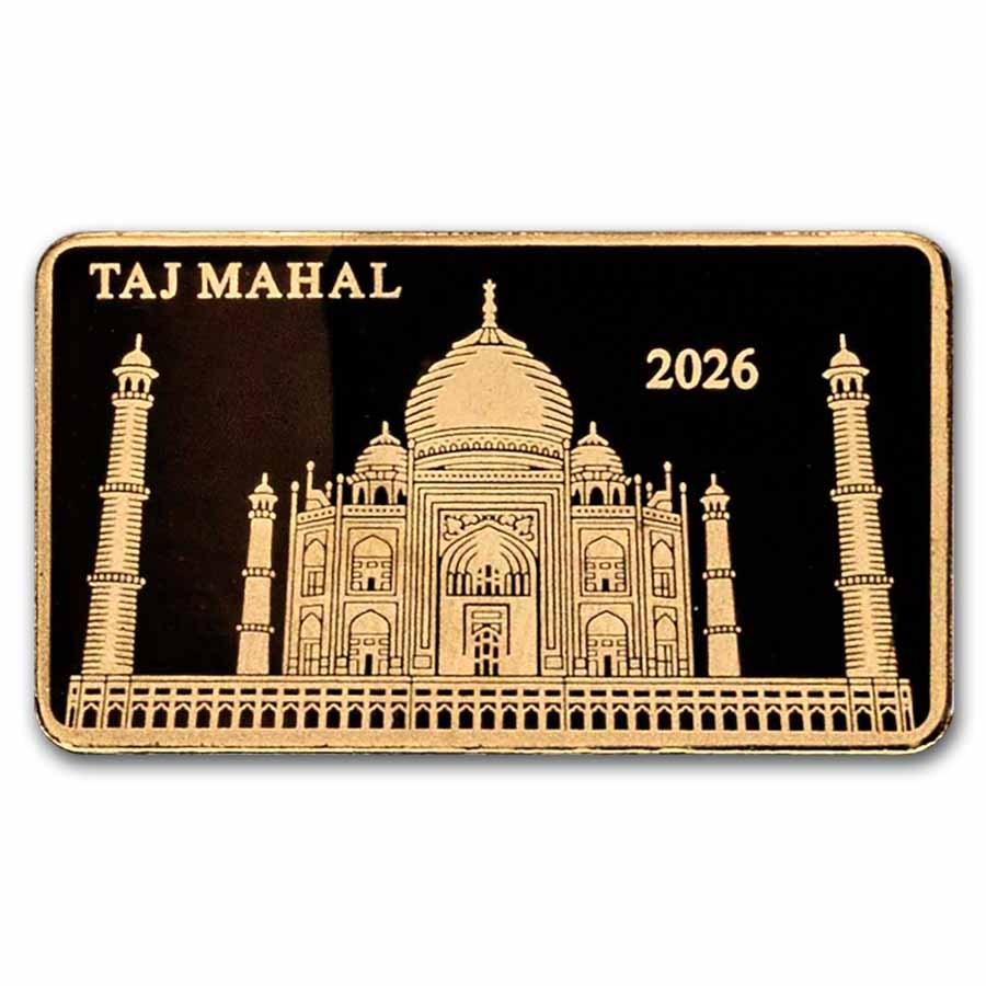 2026 Solomon Islands 1/200 oz Gold Taj Mahal Coin Bar