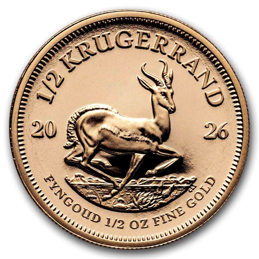 2026 South Africa 1/2 oz Proof Gold Krugerrand (w/ Box & COA)