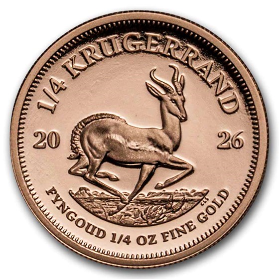 2026 South Africa 1/4 oz Proof Gold Krugerrand (w/ Box & COA)