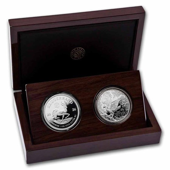 2026 South Africa 2-Coin Silver Krugerrand & Martial Eagle Set