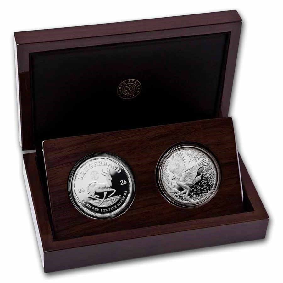 2026 South Africa 2-Coin Silver Krugerrand & Martial Eagle Set
