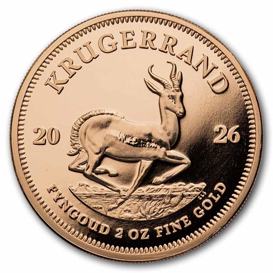 2026 South Africa 2 oz Gold Piedfort Proof Krugerrand