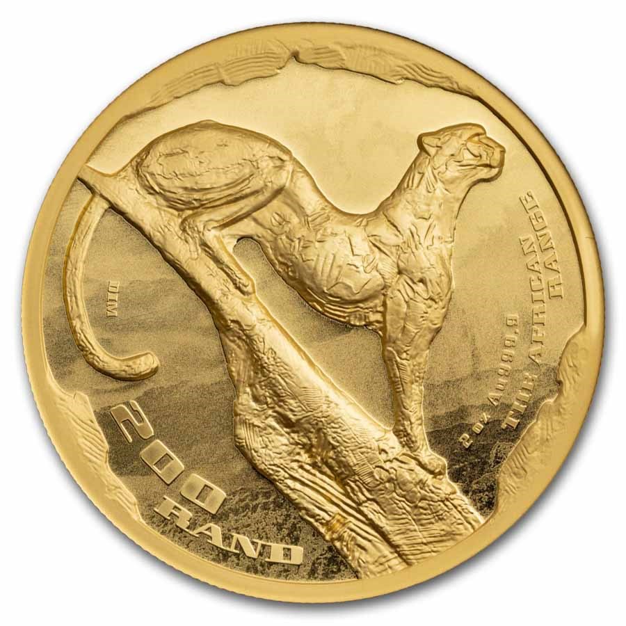 2026 South Africa 2 oz Gold The African Range: Cheetah Survey