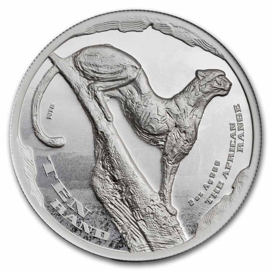2026 South Africa 2 oz Silver The African Range: Cheetah Survey
