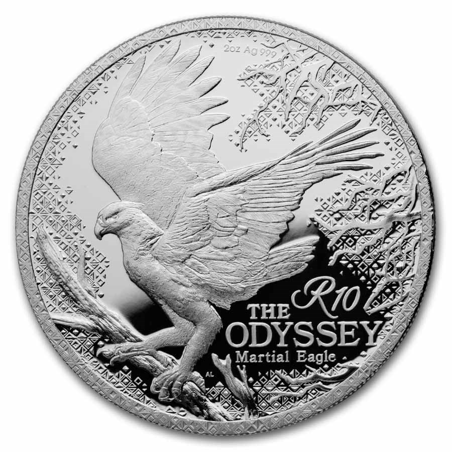 2026 South Africa 2 oz Silver The Odyssey Series: Martial Eagle