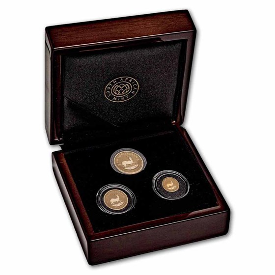 2026 South Africa 3-coin Gold Krugerrand Fractional Reverse Set