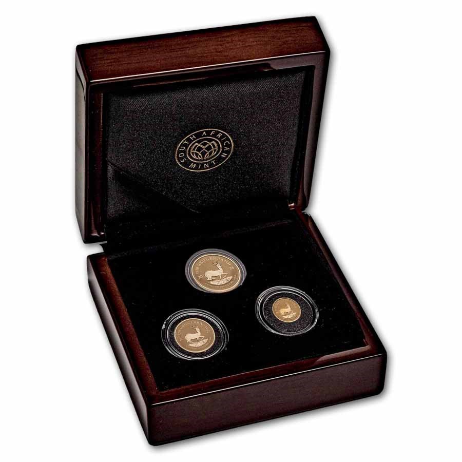 2026 South Africa 3-coin Gold Krugerrand Fractional Reverse Set