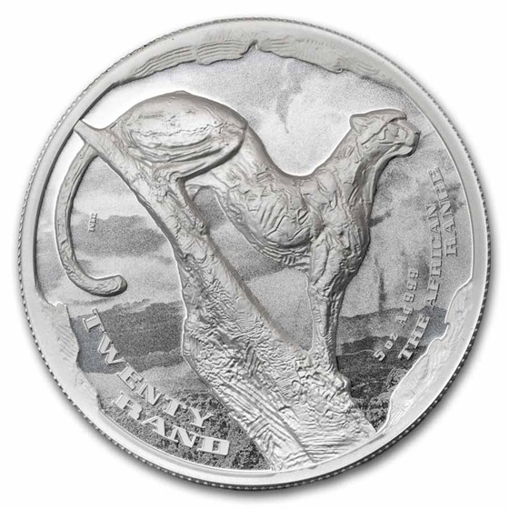 2026 South Africa 5 oz Silver The African Range: Cheetah Survey