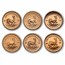 2026 South Africa 6-coin Gold Krugerrand Proof Set (Dmg Capsules)