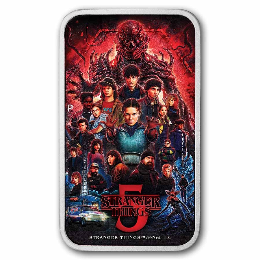 2026 TUV 1 oz Silver Colorized Stranger Things Season 5 Coin Box