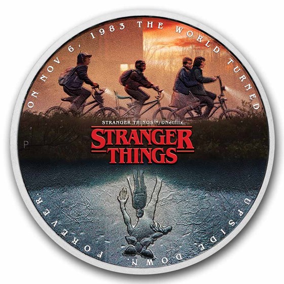 2026 TUV 1 oz Silver Colorized Stranger Things The Upside Down