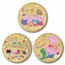 2026 TUV Peppa Pig Colorized Collector 3-Coin Set (Box)