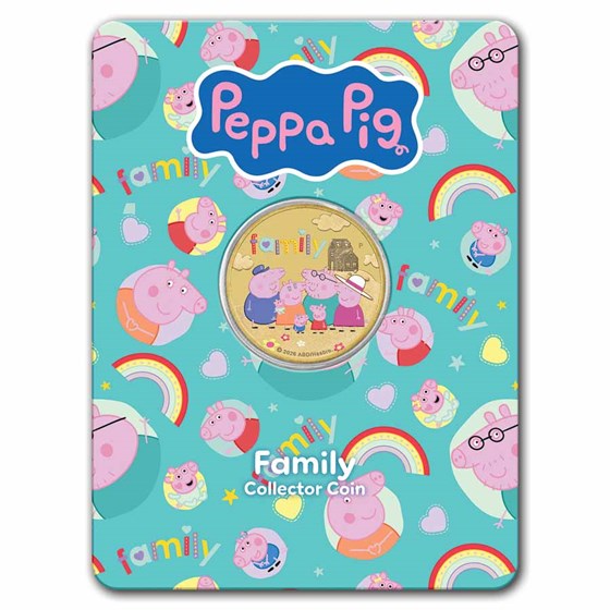 2026 TUV Peppa Pig Colorized Family Collector Coin (In Card, Box)